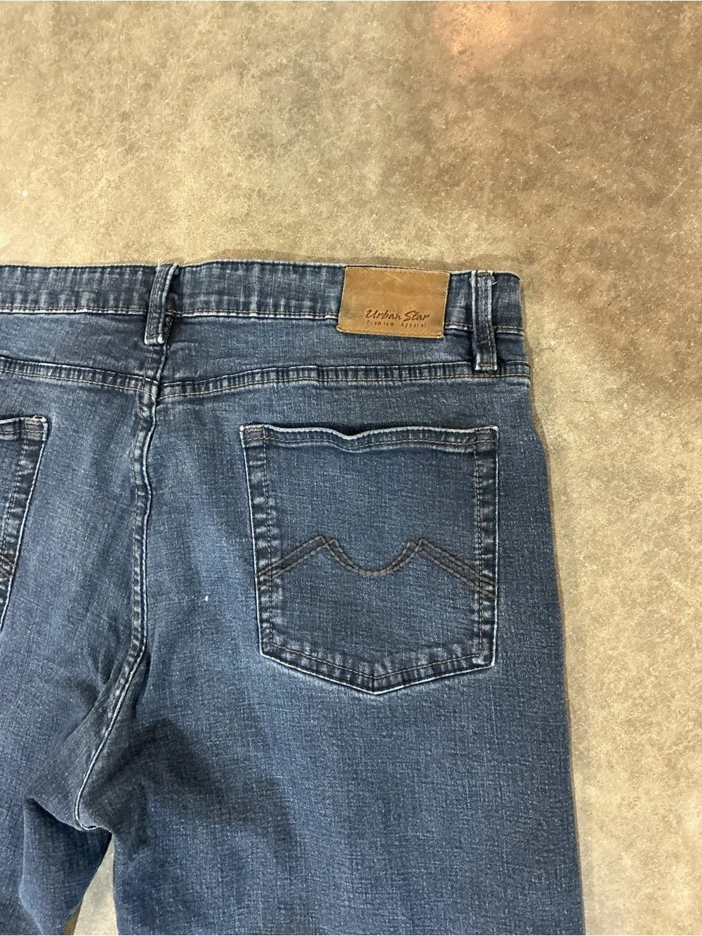 Urban Star Men’s 42x30 Straight Leg Stretch Dark Wash Jeans Classic Denim Pants